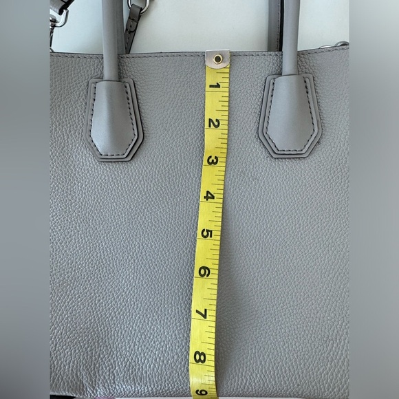 Michael Kors Mercer Grey Leather Tote Bag Purse - Picture 8 of 14